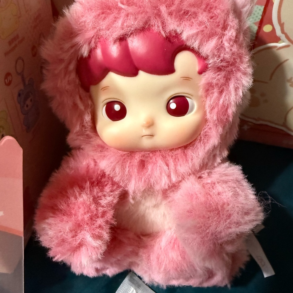 BNIB Authentic Adorable HACI PUPU from POP MART Pink Plush Toy - CHERRY FLAVOR